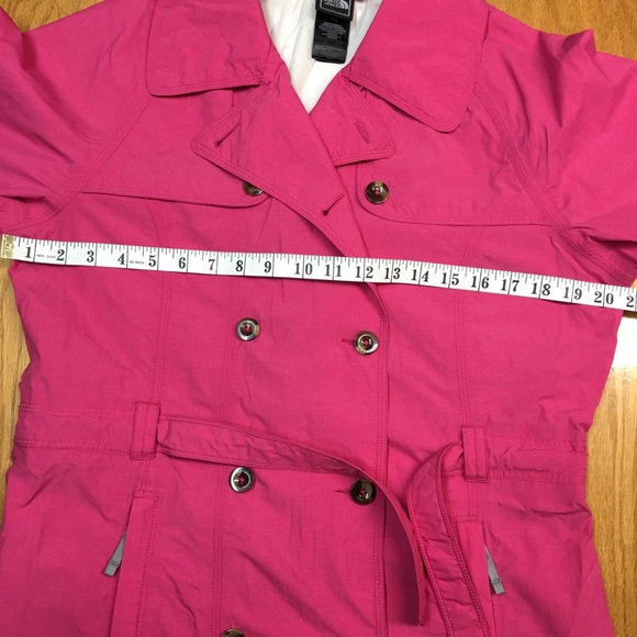 The North Face Hyvent Pink Trench Coat. Girl size XL(18), Fit for Ladies’ Sz S - Picture 9 of 13